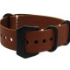 HNS Handmade Antique Vintage Style Honey Calf Leather Watch Strap With PVD Coated PRE-V Buckle