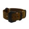 HNS Handmade Antique Vintage Style Brown Calf Leather Watch Strap With PVD Coated PRE-V Buckle