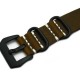 HNS Handmade Antique Vintage Style Brown Calf Leather Watch Strap With PVD Coated PRE-V Buckle