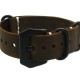 HNS Handmade Antique Vintage Style Dark Brown Calf Leather Watch Strap With PVD Coated PRE-V Buckle