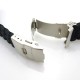 HNS BLACK SILICONE DIVER RUBBER WATCH STRAP WITH DEPLOYMENT BUCKLE