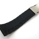 HNS BLACK SILICONE DIVER RUBBER WATCH STRAP WITH DEPLOYMENT BUCKLE