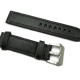 HNS Handmade Black Calf Leather Watch Strap With 2 Leather Rings