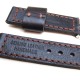 HNS 22MM Handmade Italian Calf Black Strap With Handed Brown Sewn In PRE-V Polished Buckle