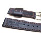 HNS 22MM Handmade Italian Calf Black Strap With Handed Brown Sewn In PRE-V Polished Buckle