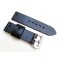 HNS 26MM Handmade Natural Black Strap With Handed Brown Sewn In PRE-V Brushed Buckle