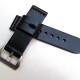 HNS 26MM Handmade Natural Black Strap With Handed Brown Sewn In PRE-V Brushed Buckle