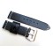 HNS 24MM Handmade Natural Black Strap With Handed White Sewn In PRE-V Brushed Buckle