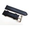 HNS 24MM Handmade Natural Black Strap With Black Sewn In PRE-V Polished Buckle