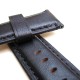 HNS 24MM Handmade Natural Black Strap With Black Sewn In PRE-V Polished Buckle
