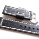 HNS 24MM Handmade Italian Natural Black Strap With Handed White Sewn In PRE-V Brushed Buckle