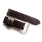 HNS 24MM Handmade Italia Dark Brown Strap With Handed Tan Sewn PRE-V Brushed Buckle
