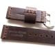 HNS 24MM Handmade Italia Dark Brown Strap With Handed Tan Sewn PRE-V Brushed Buckle