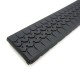HNS 20MM BLACK SILICONE DIVER RUBBER WATCH STRAP WITH DEPLOYMENT BUCKLE