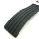 HNS BLACK SILICONE DIVER RUBBER WATCH STRAP WITH DEPLOYMENT BUCKLE