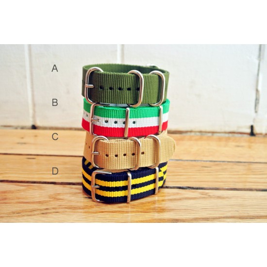 HNS 4Pcs Heavy Duty Ballistic Nylon And ZULUPATH Watch Strap Package Sale 