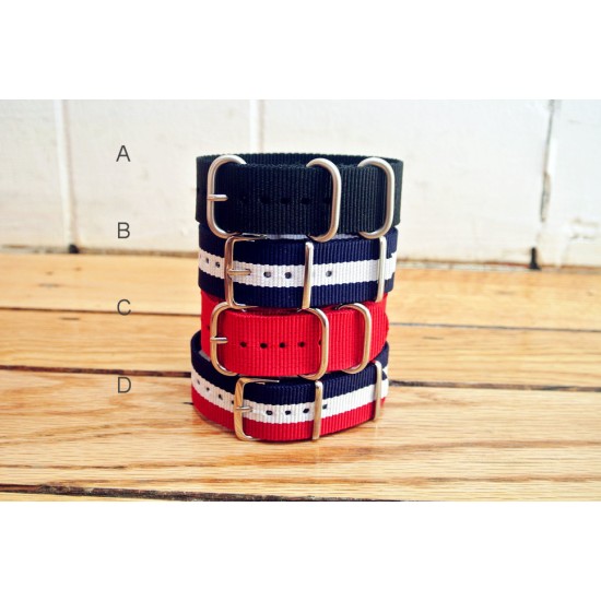 HNS 4Pcs Heavy Duty Ballistic Nylon And ZULUPATH Watch Strap Package Sale 