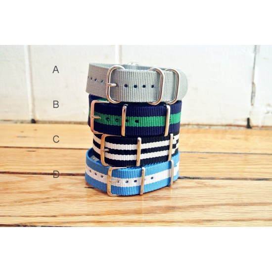 HNS 4Pcs Heavy Duty Ballistic Nylon And ZULUPATH Watch Strap Package Sale 