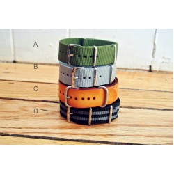 HNS 4Pcs Heavy Duty Ballistic Nylon And Leather ZULUPATH Watch Strap Package Sale 