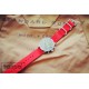 HNS Red Heavy Duty Ballistic Nylon Watch Strap with 3 Matt Stainless Steel Rings