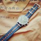 HNS Dark Grey & Orange Strip Heavy Duty Ballistic Nylon Watch Strap With Polished Stainless Steel Buckle