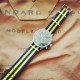 HNS Navy & Yellow Strip Heavy Duty Ballistic Nylon Watch Strap With Polished Stainless Steel Buckle