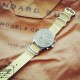 HNS Khaki Heavy Duty Ballistic Nylon Watch Strap With 5 Polished Stainless Steel Rings