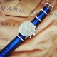 HNS Black & Blue Strip Heavy Duty Ballistic Nylon Watch Strap With Polished Stainless Steel Buckle