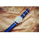 HNS Black & Blue Strip Heavy Duty Ballistic Nylon Watch Strap With Polished Stainless Steel Buckle