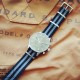 HNS Bond 007 Black & Grey Strip Heavy Duty Ballistic Nylon Watch Strap With Polished Stainless Steel Buckle