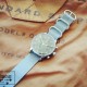 HNS Grey Heavy  Duty Ballistic Nylon Watch Strap with 3 Matt Stainless Steel Rings