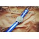 HNS Blue & White Strip Heavy Duty Ballistic Nylon Watch Strap With Polished Stainless Steel Buckle
