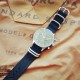 HNS Black Heavy  Duty Ballistic Nylon Watch Strap With 5 Polished Stainless Steel Rings