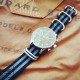 HNS Bond Black & Grey Heavy Duty Ballistic Nylon Watch Strap with 5 Matt Stainless Steel Rings