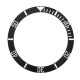 BLACK WITH WHITE NUMBERS CERAMIC BEZEL FOR SUBMARINER STYLE WATCH