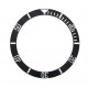 BLACK WITH WHITE NUMBERS CERAMIC BEZEL FOR SUBMARINER STYLE WATCH