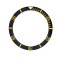 BLACK WITH GOLDEN NUMBERS CERAMIC BEZEL FOR SUBMARINER STYLE WATCH