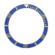 BLUE WITH GOLDEN NUMBERS CERAMIC BEZEL FOR SUBMARINER STYLE WATCH