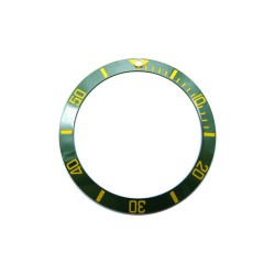 GREEN WITH GOLDEN NUMBERS CERAMIC BEZEL FOR SUBMARINER STYLE WATCH