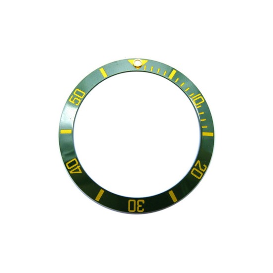 GREEN WITH GOLDEN NUMBERS CERAMIC BEZEL FOR SUBMARINER STYLE WATCH