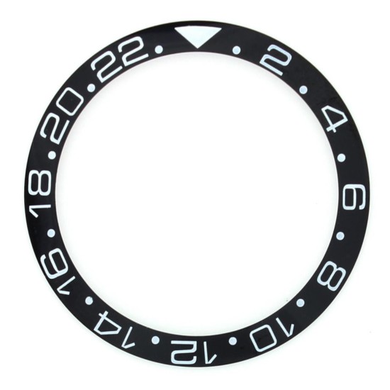 NEW HIGH QUALITY BLACK EXTRA SIZE CERAMIC BEZEL INSERT FOR ROLEX GMT MASTER II