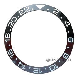 CERAMIC BEZEL FOR ROLEX 40MM GMT-MASTER II ROOT BEAR BLACK COFFEE WHITE ENGRAVED