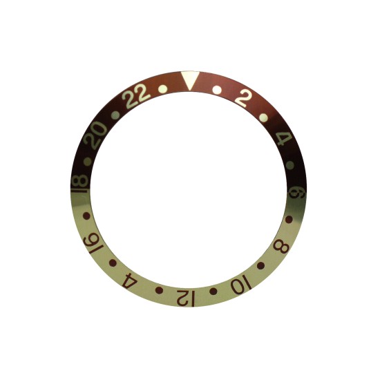 New High Quality Brown & Gold Bezel Insert For Rolex GMT Master I/II  & Submariner Watch