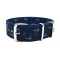 HNS Double Graphic Printed Anchors Navy BG Heavy Duty Ballistic Nylon Watch Strap With Polished Stainless Steel Buckle