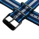 HNS Navy Stripe Ballistic Nylon Watch Strap With PVD Coated Buckle