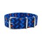 HNS Double Graphic Printed Bricks Blue BG Ballistic Nylon Watch Strap With Polished Stainless Steel Buckle