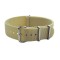 HNS Khaki Heavy Duty Ballistic Nylon Watch Strap With Polished Stainless Steel Buckle