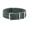 HNS  Dark Grey Heavy Duty Ballistic Nylon Watch Strap With Polished Stainless Steel Buckle