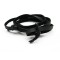 Black leather Paracord style PVD Anchors Bracelet