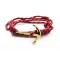 Slim 550 Red Paracord Survival Adjustable Weave Anchors Bracelet 